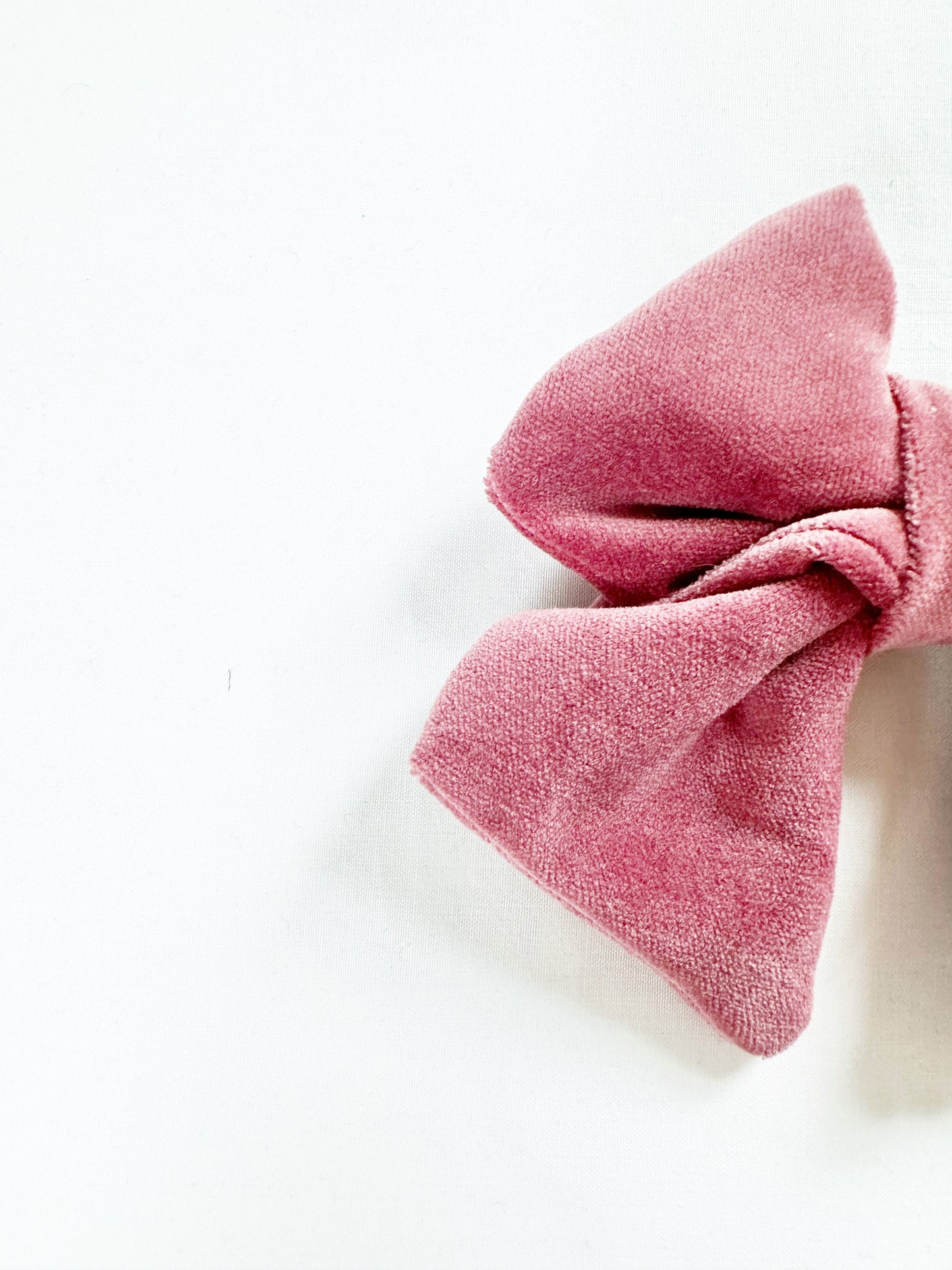 MINI Hair Bow in antique rose velvet