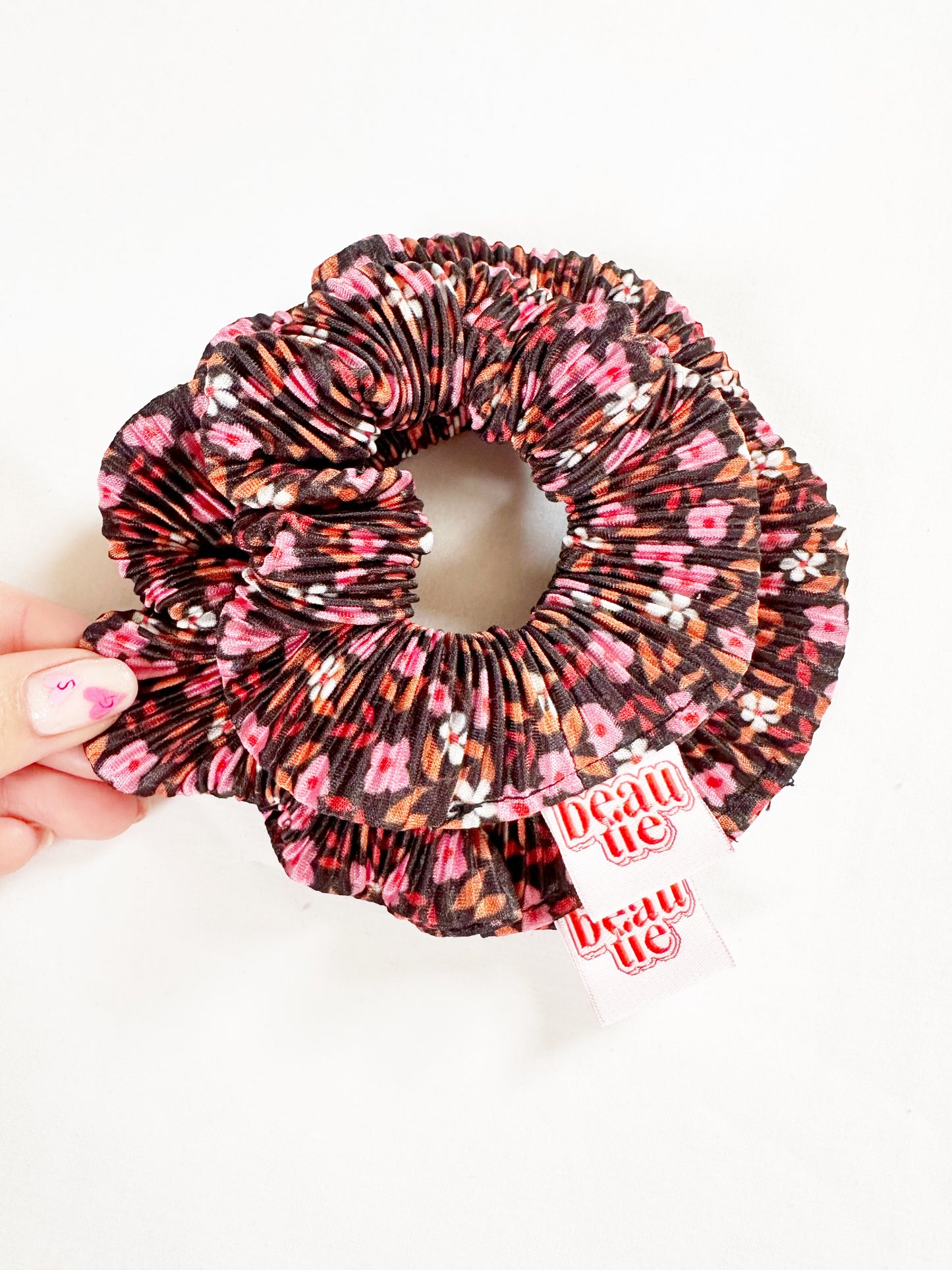 Scrunchie gift set in OG & mini floral plisse