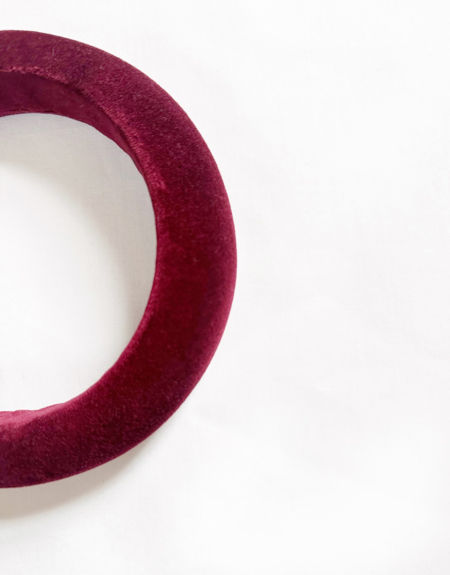 Padded Headband in burgundy velvet