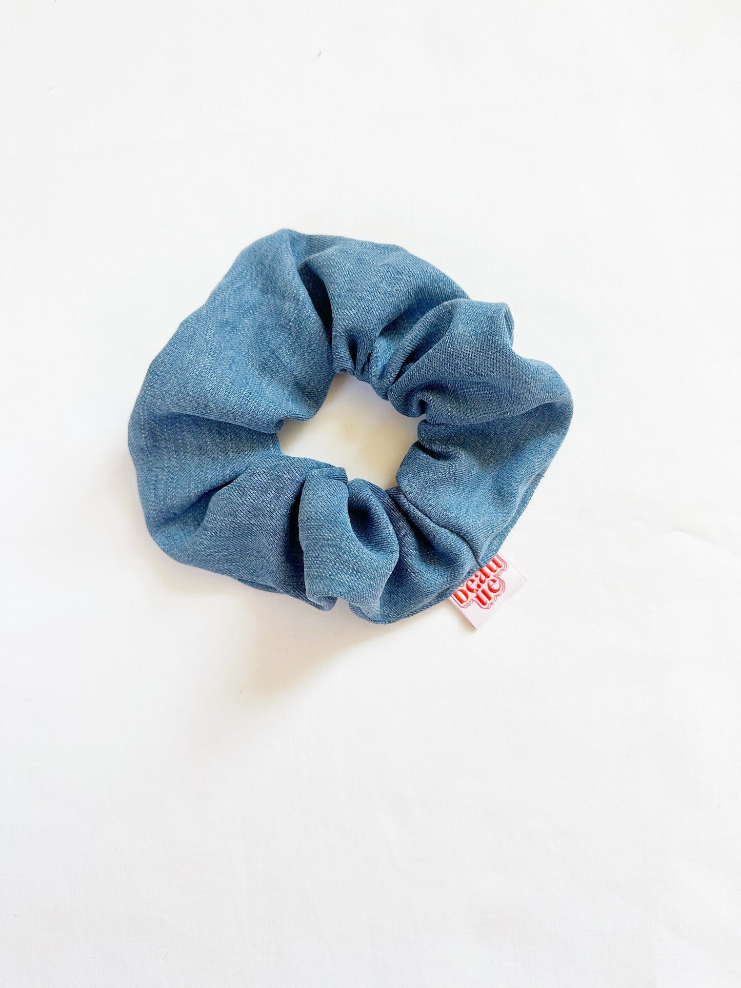 OG scrunchie in blue denim