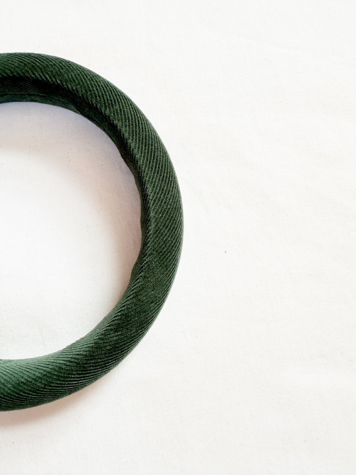 Classic Headband in green corduroy