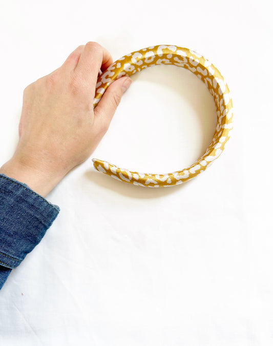 Classic Headband in golden leopard