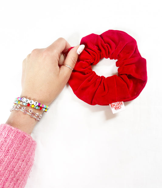 OG scrunchie in red velvet