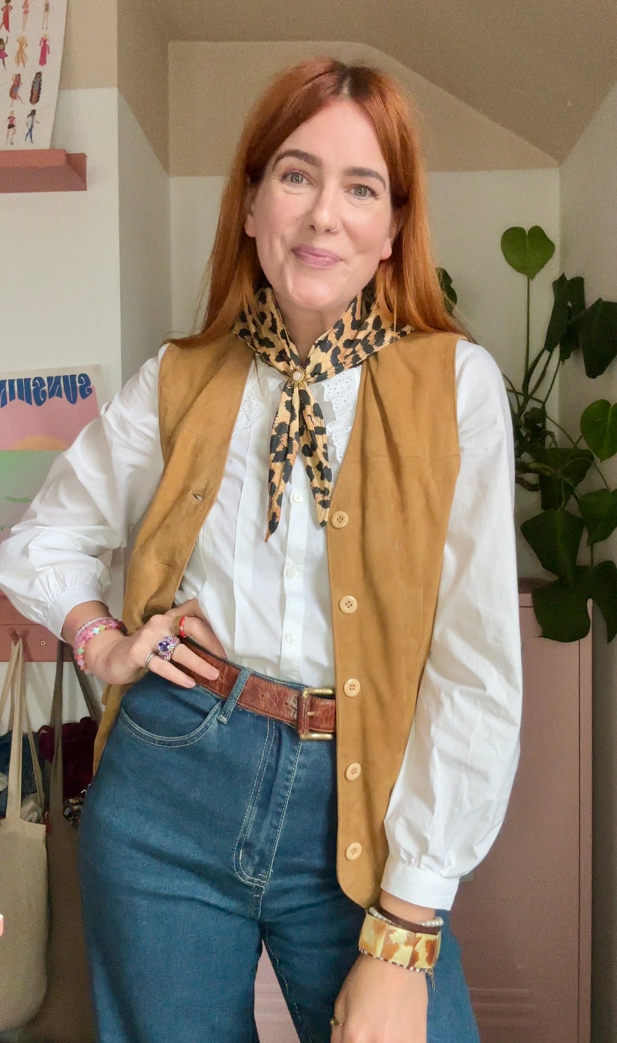 Bandana & neck scarf in leopard print