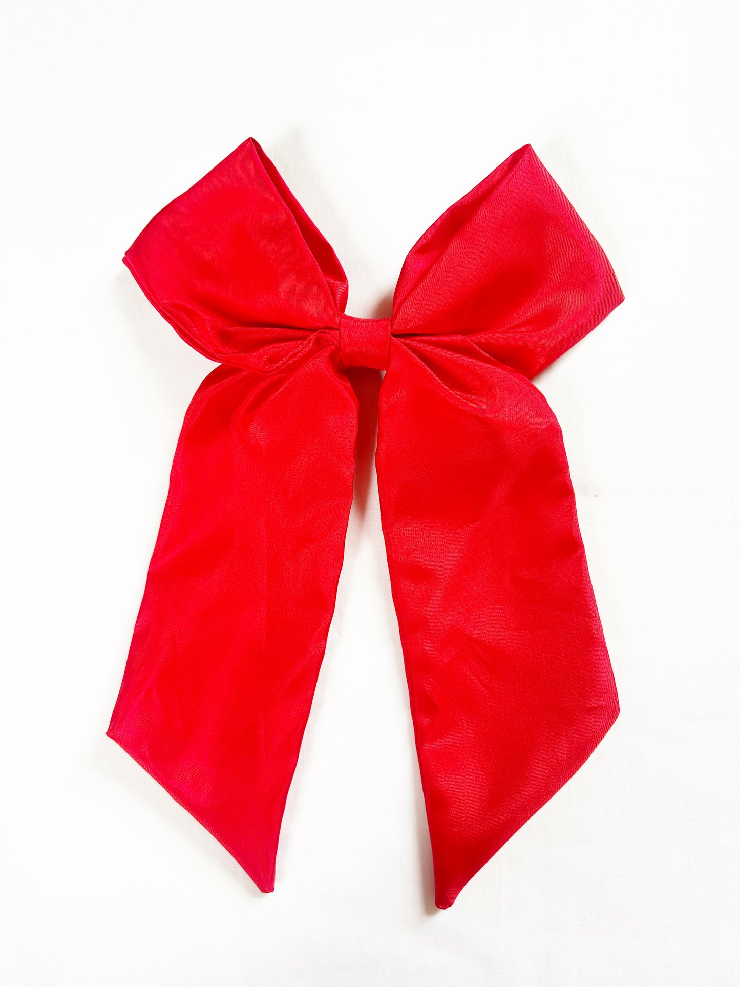 POWER Hair Bow in lipstick red silk