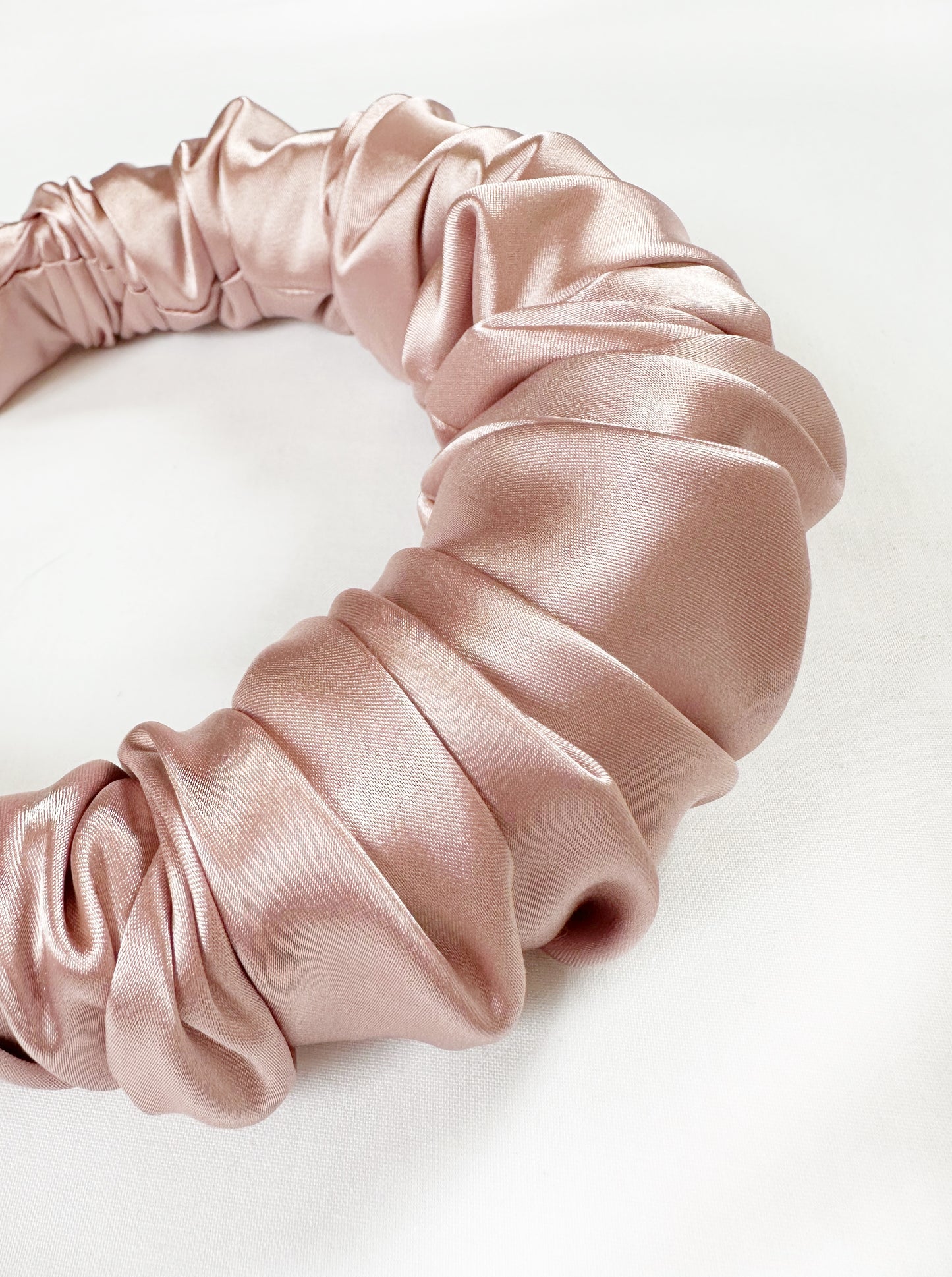 Ruffle Headband in ballet silk