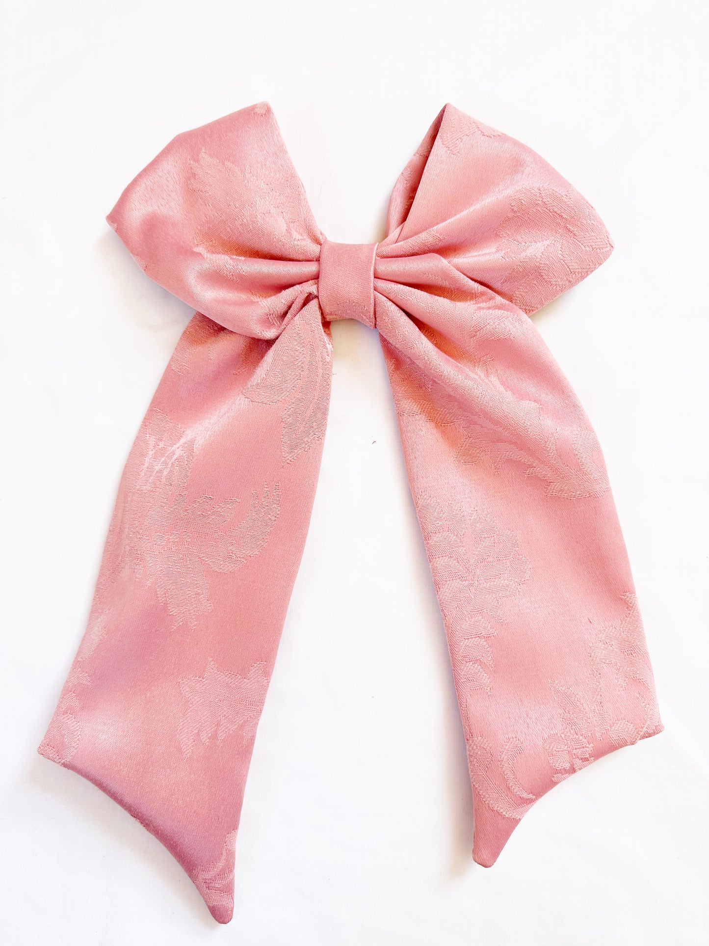 POWER Hair Bow in pink damask