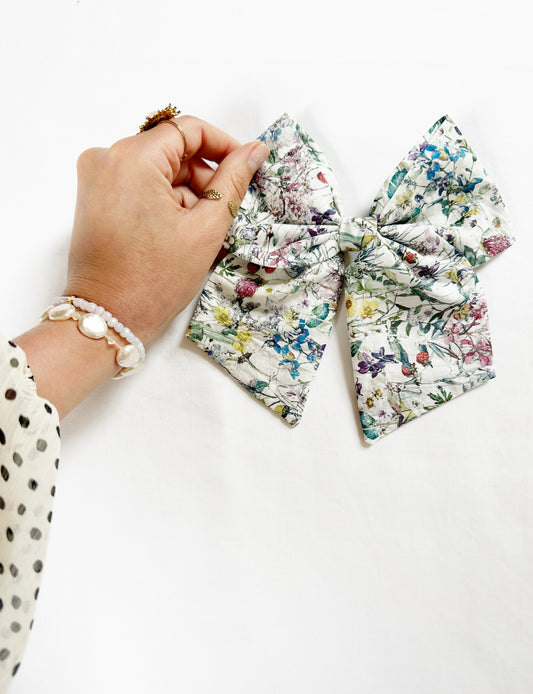 Liberty Beau hair bow in wildflower print