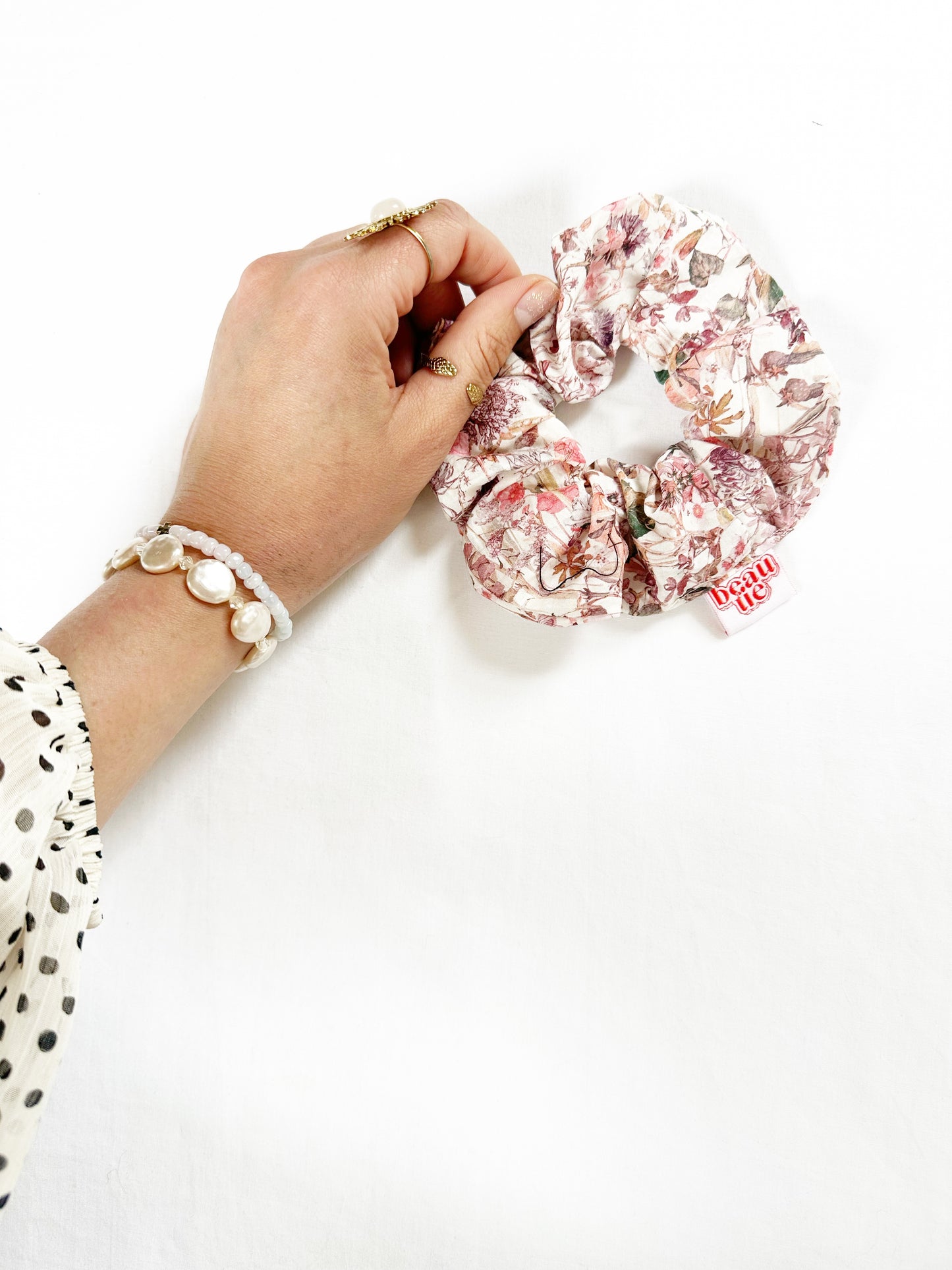 Liberty OG (regular) scrunchie in pink wildflower