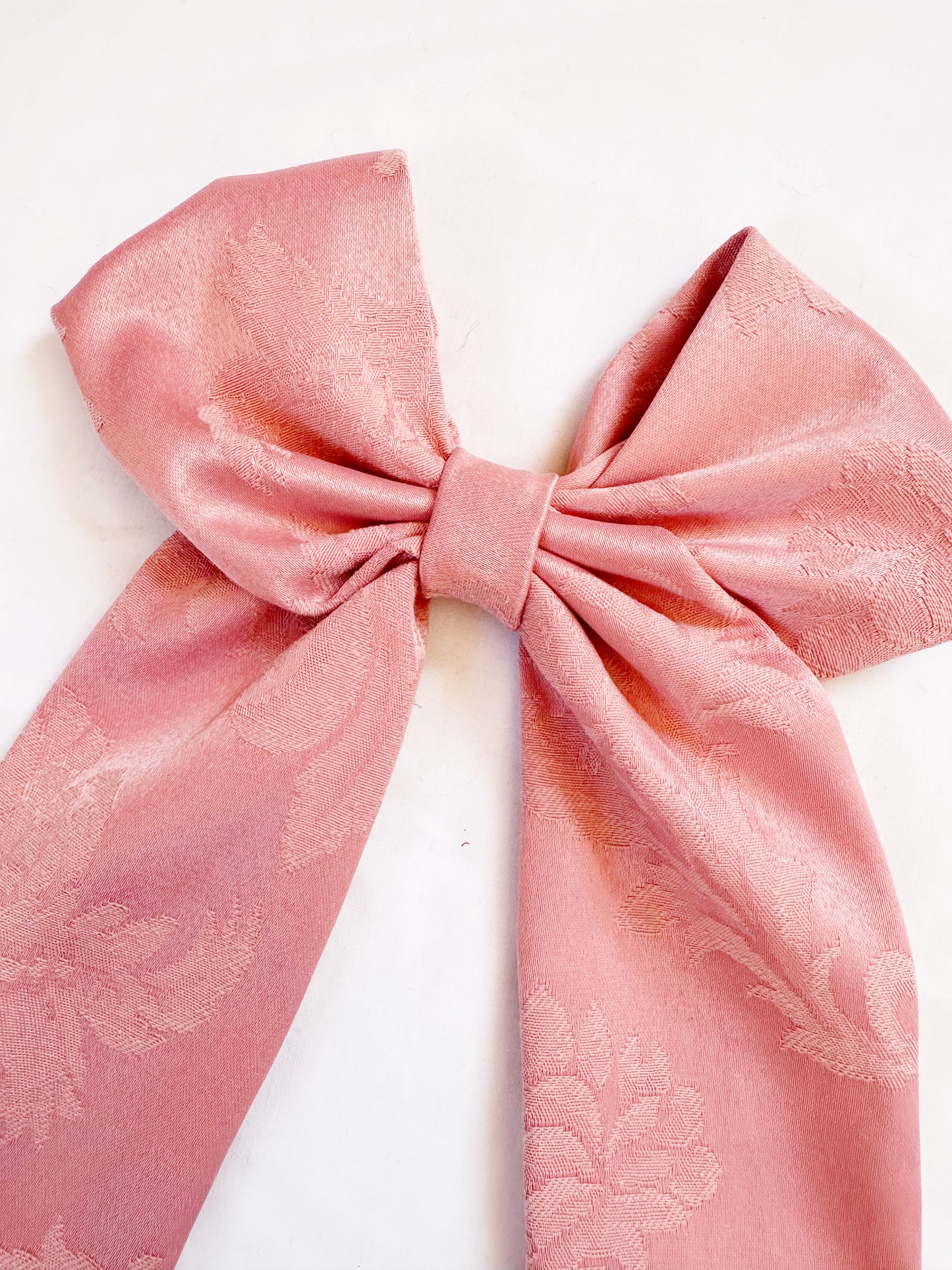 POWER Hair Bow in pink damask