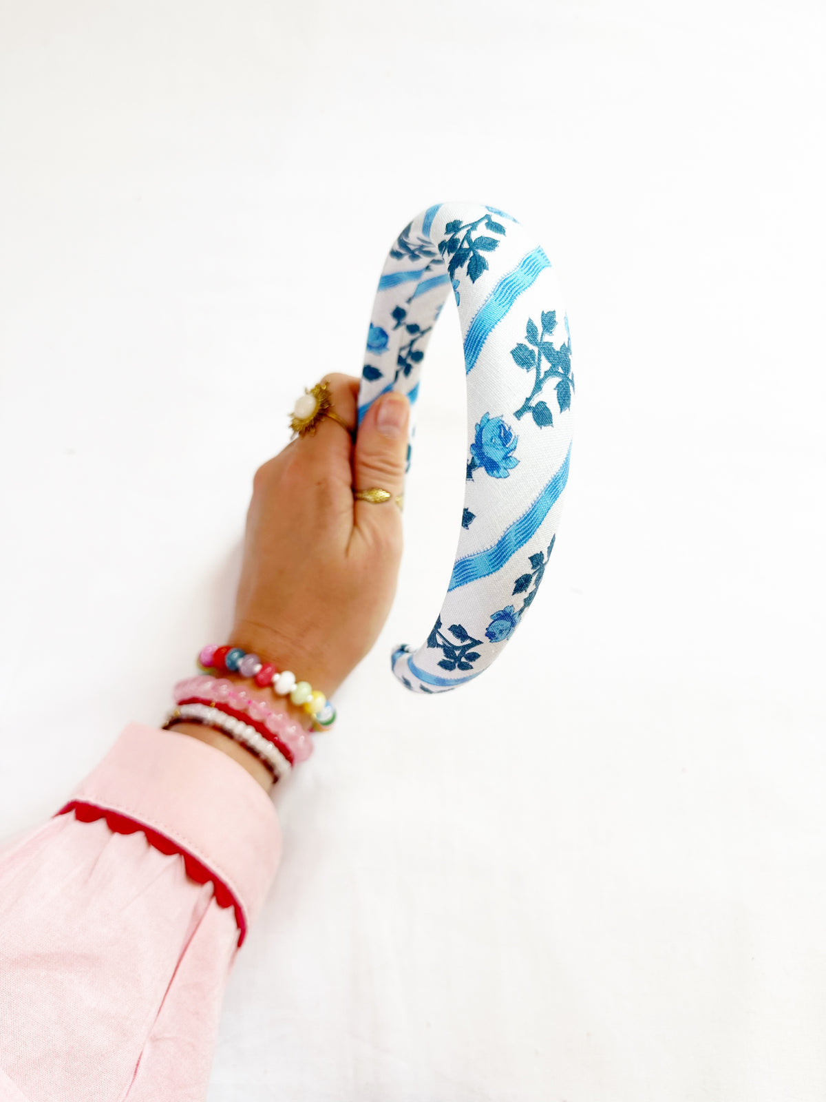 Classic Headband in vintage blue rose