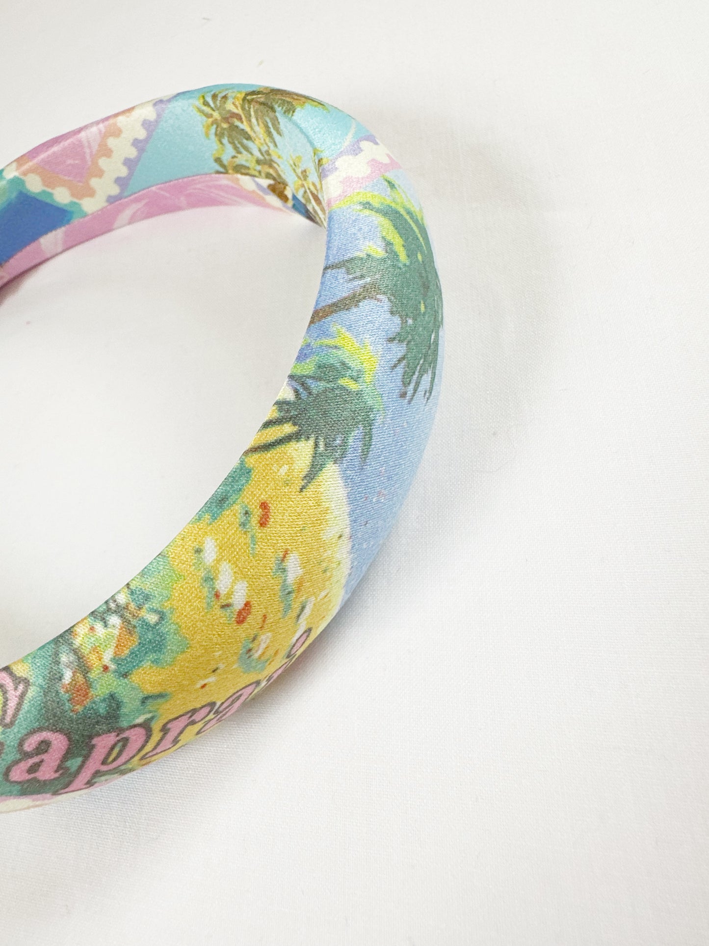 Classic Headband in holiday postcard print