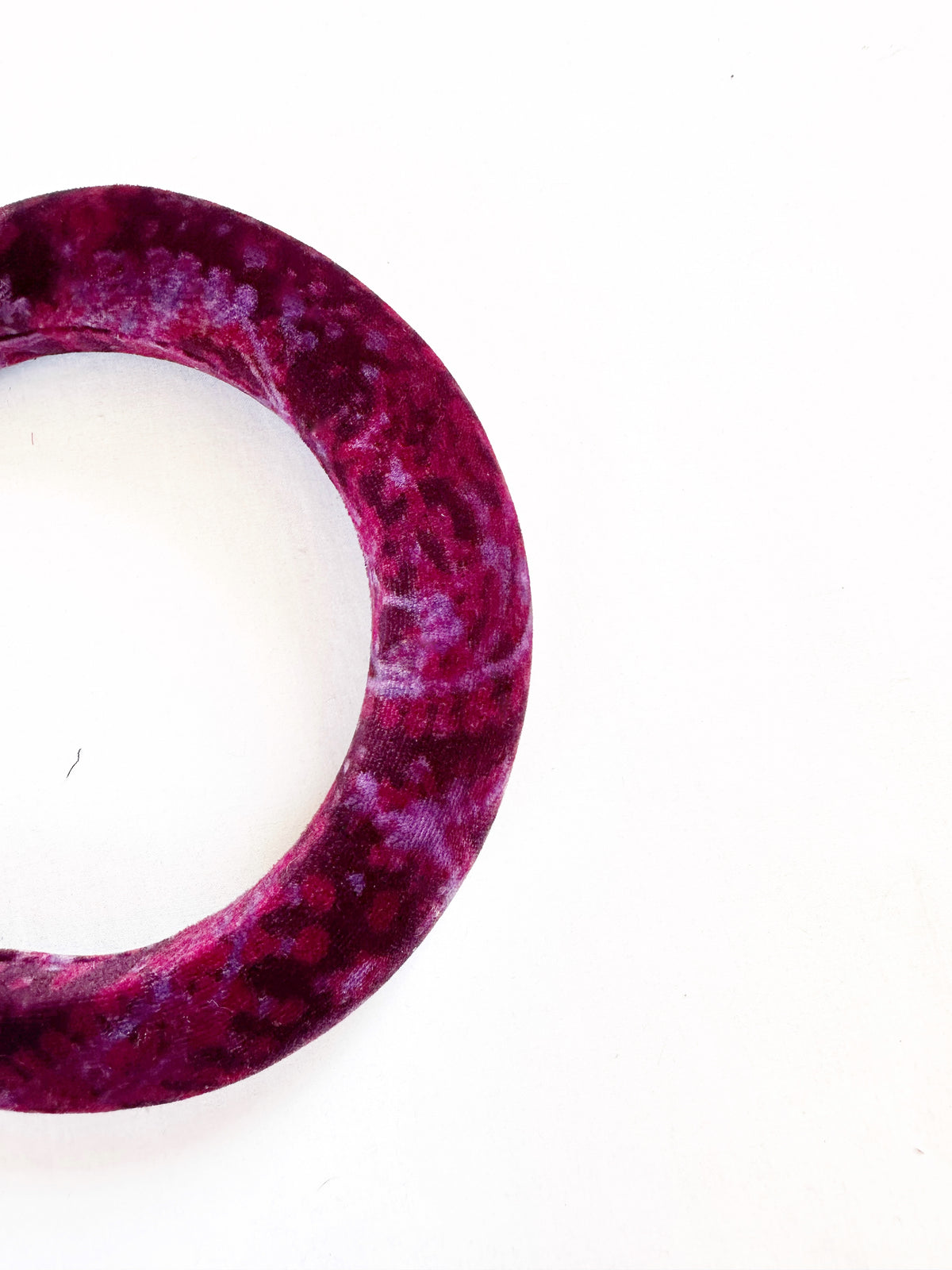 Padded Headband in purple paisley vintage velvet