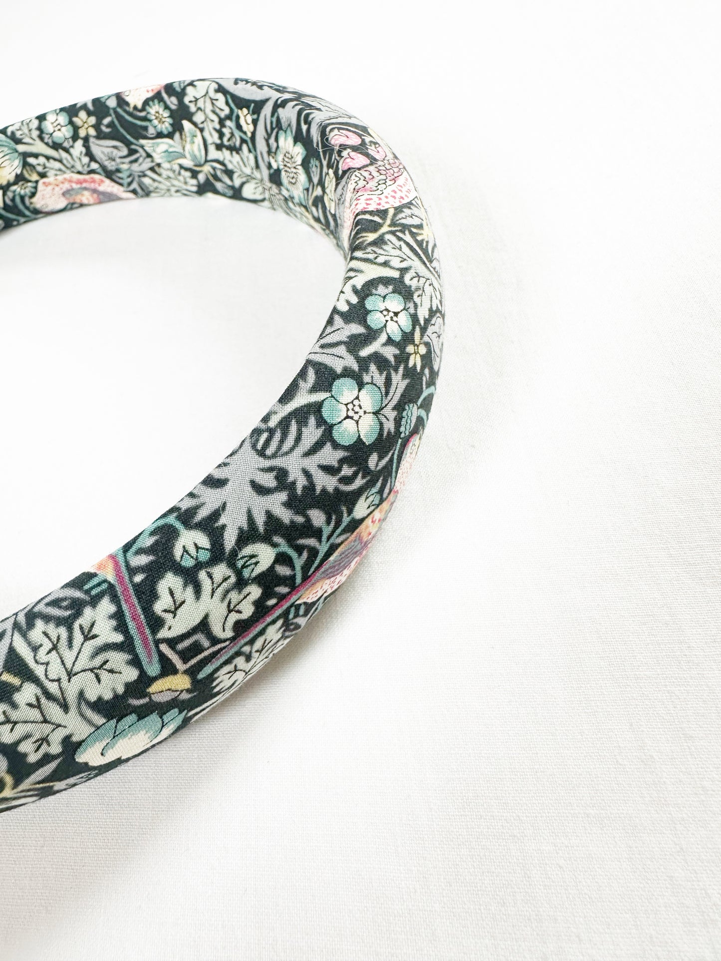 Liberty Classic Headband in mint Strawberry Thief print