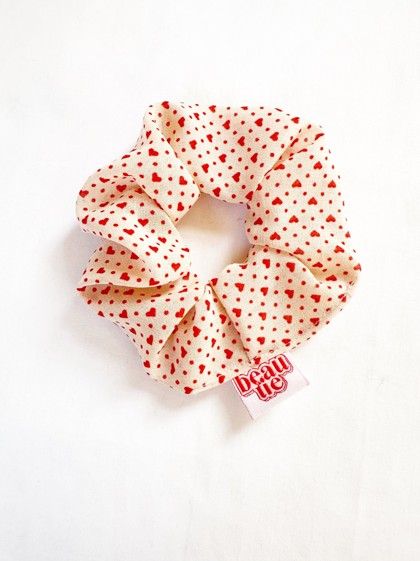 Mini scrunchie in vintage heart