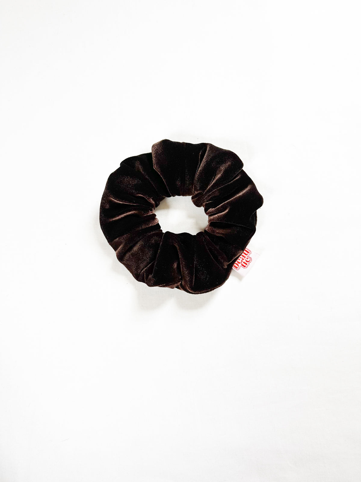 OG scrunchie in brown velvet