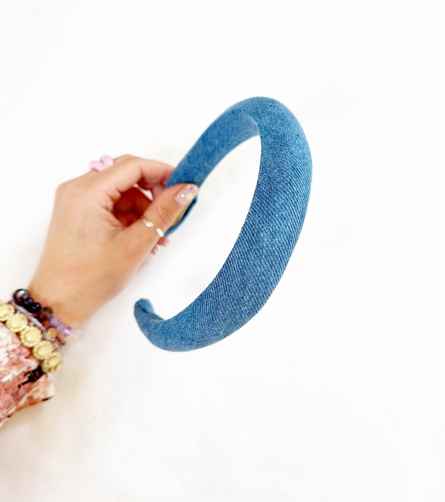 Classic Headband in blue denim