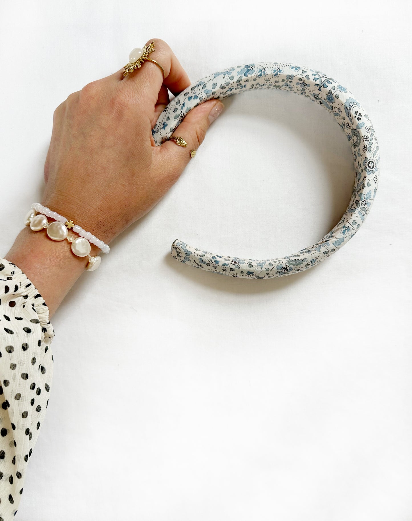 Liberty Classic Headband in blue paisley