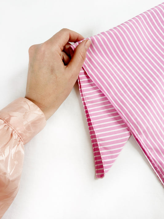 The Brooke bandana & neck scarf in pink stripe