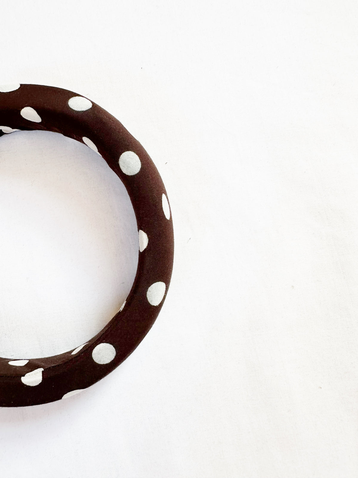 Classic Headband in brown polka dot