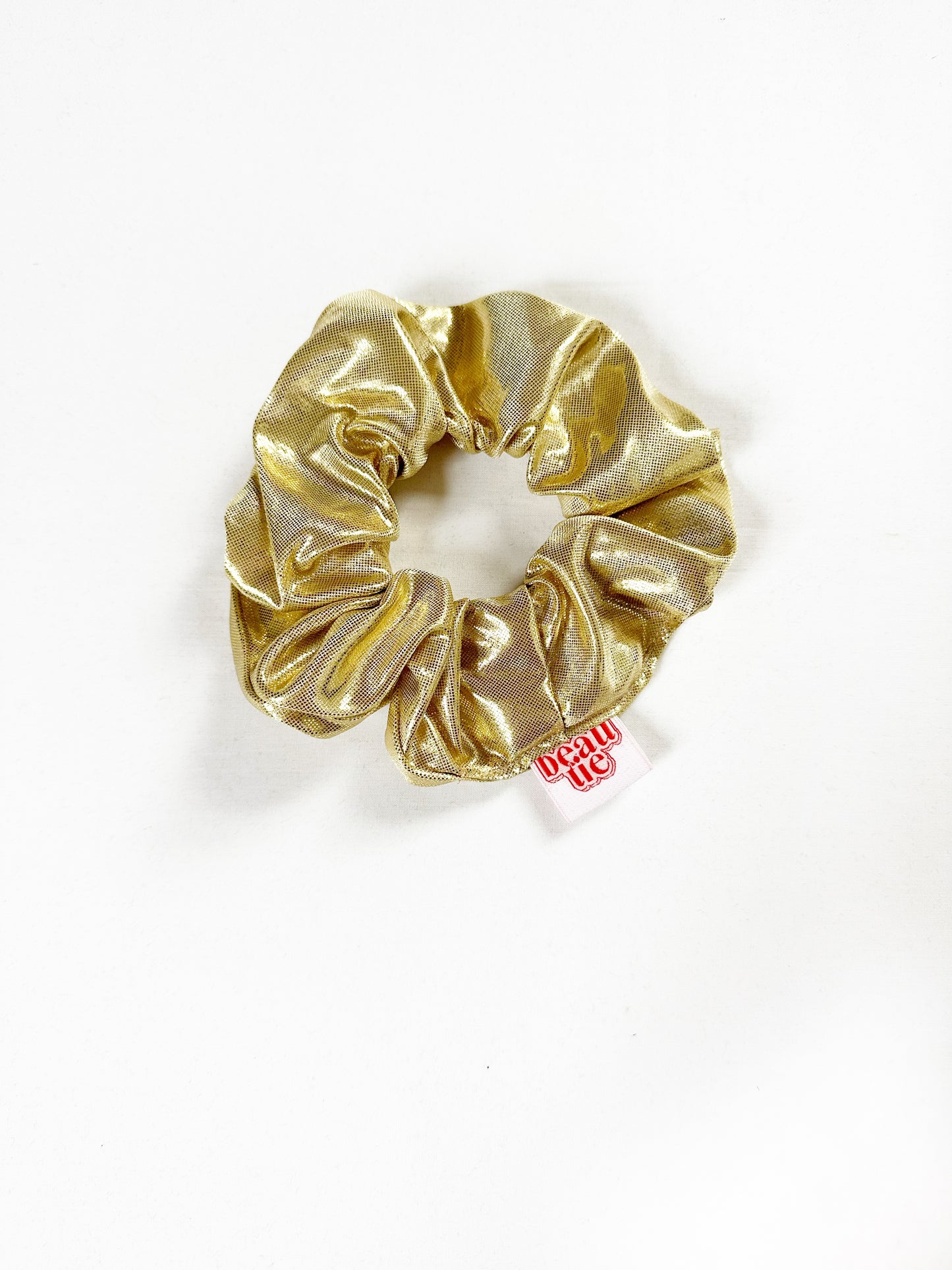 OG scrunchie in gold shimmer
