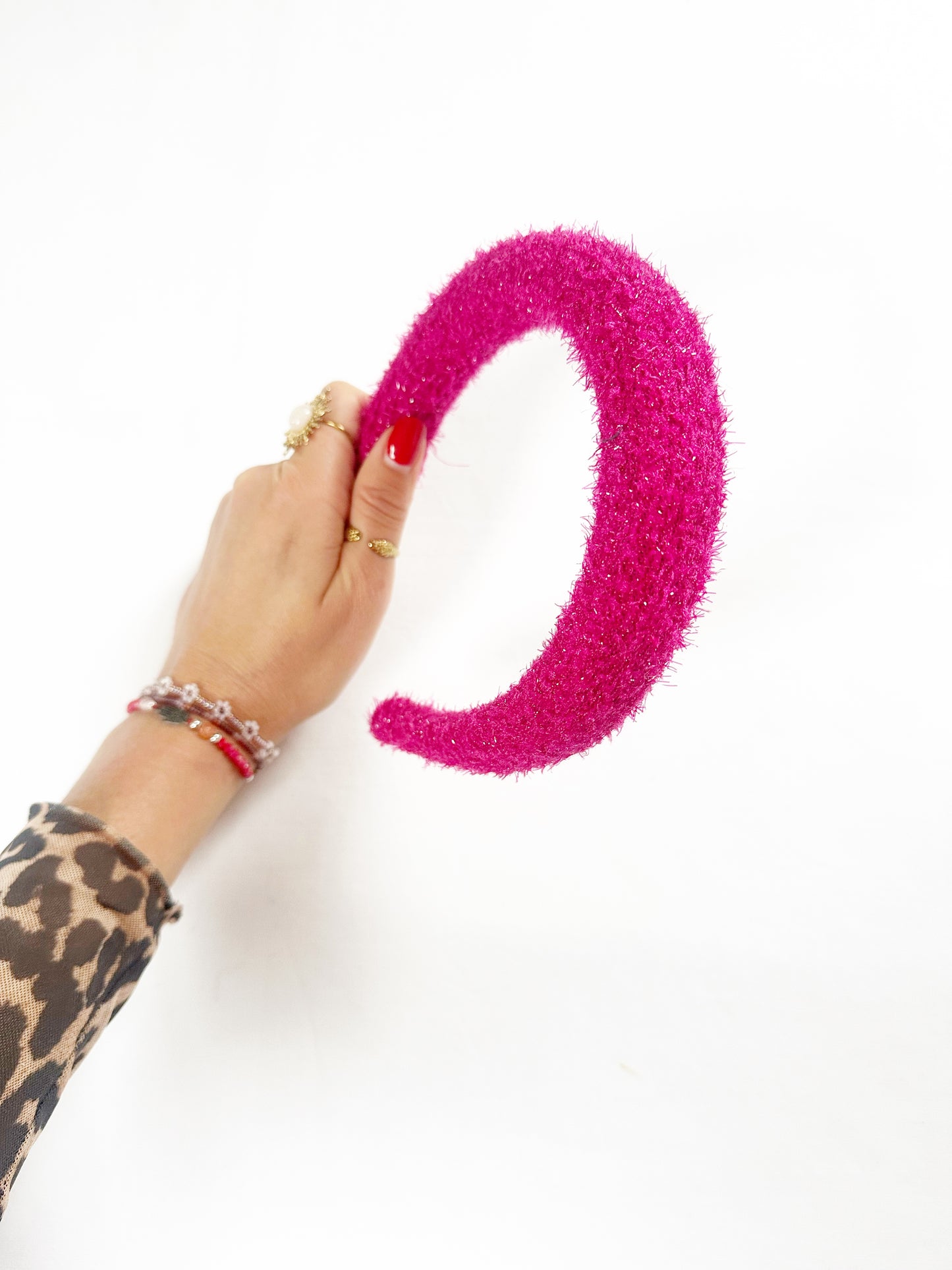 Padded Headband in pink sparkle