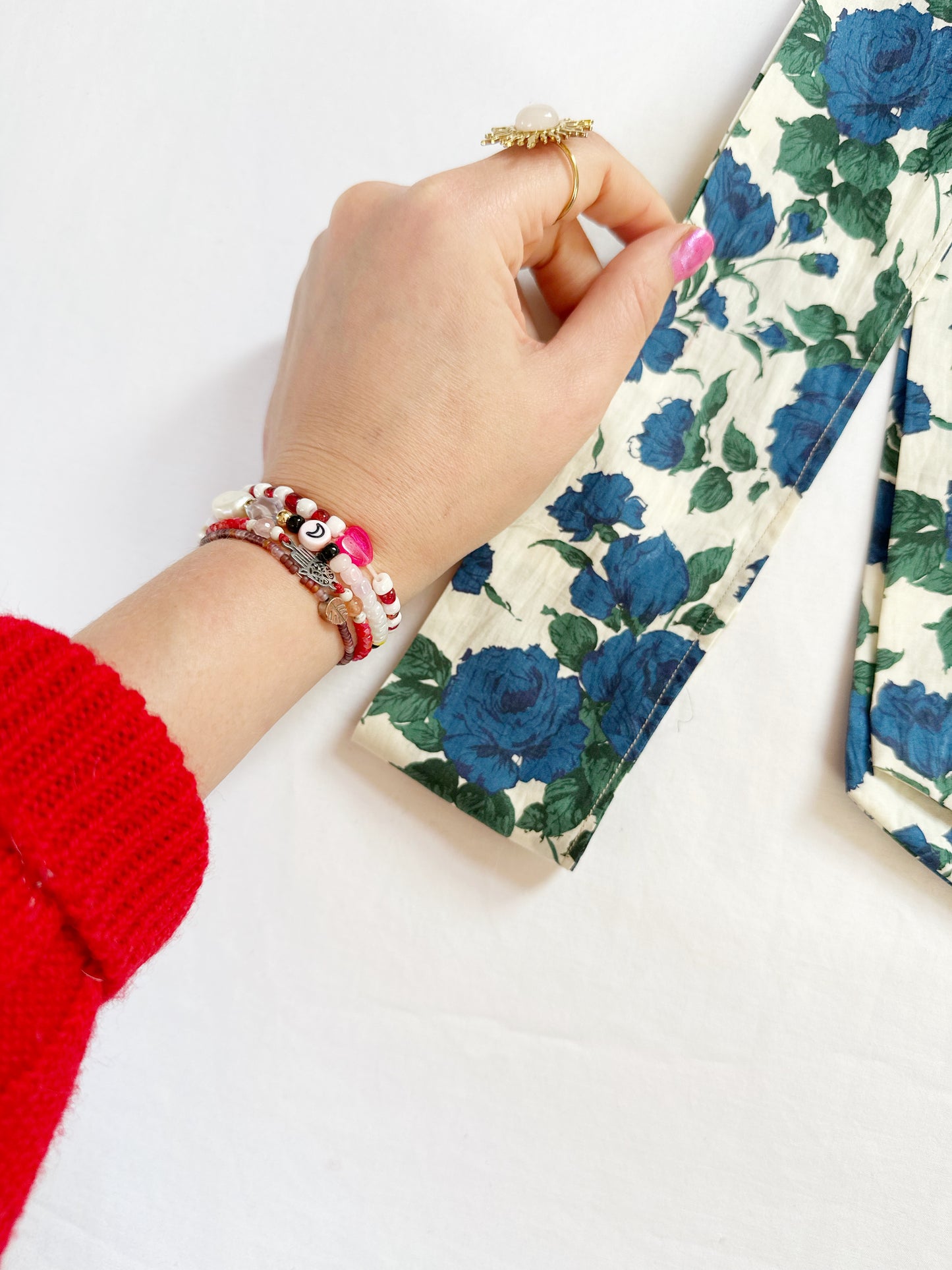 VersaTie hair & neck tie in Liberty blue rose floral