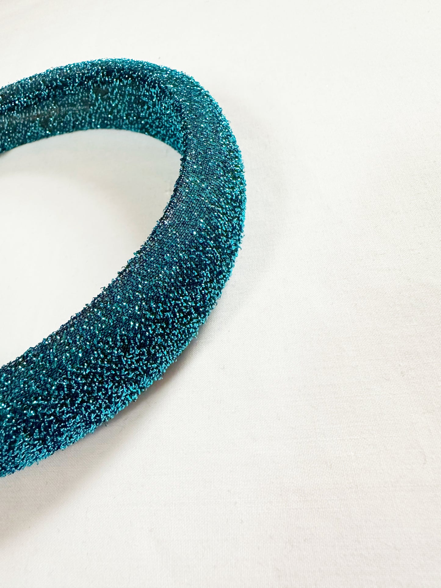 Classic Headband in teal blue glitter