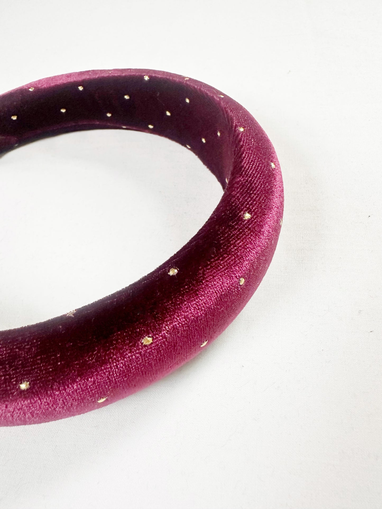 Classic Headband in burgundy gold stud