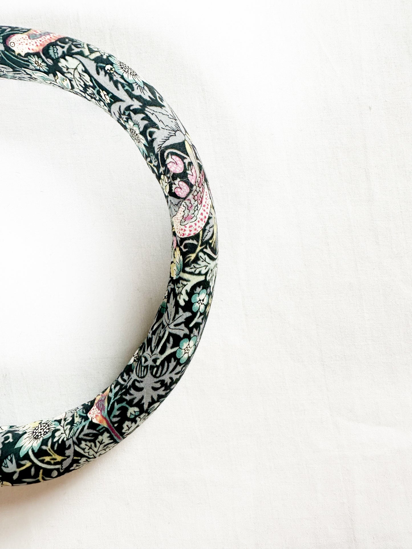 Liberty Classic Headband in mint Strawberry Thief print