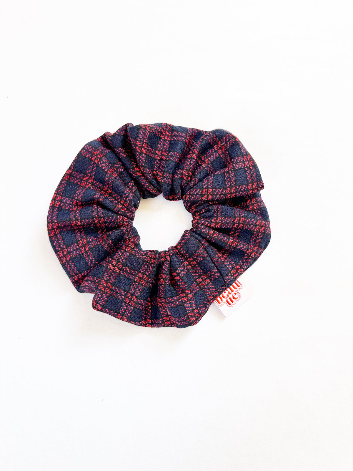 OG scrunchie in tartan wool