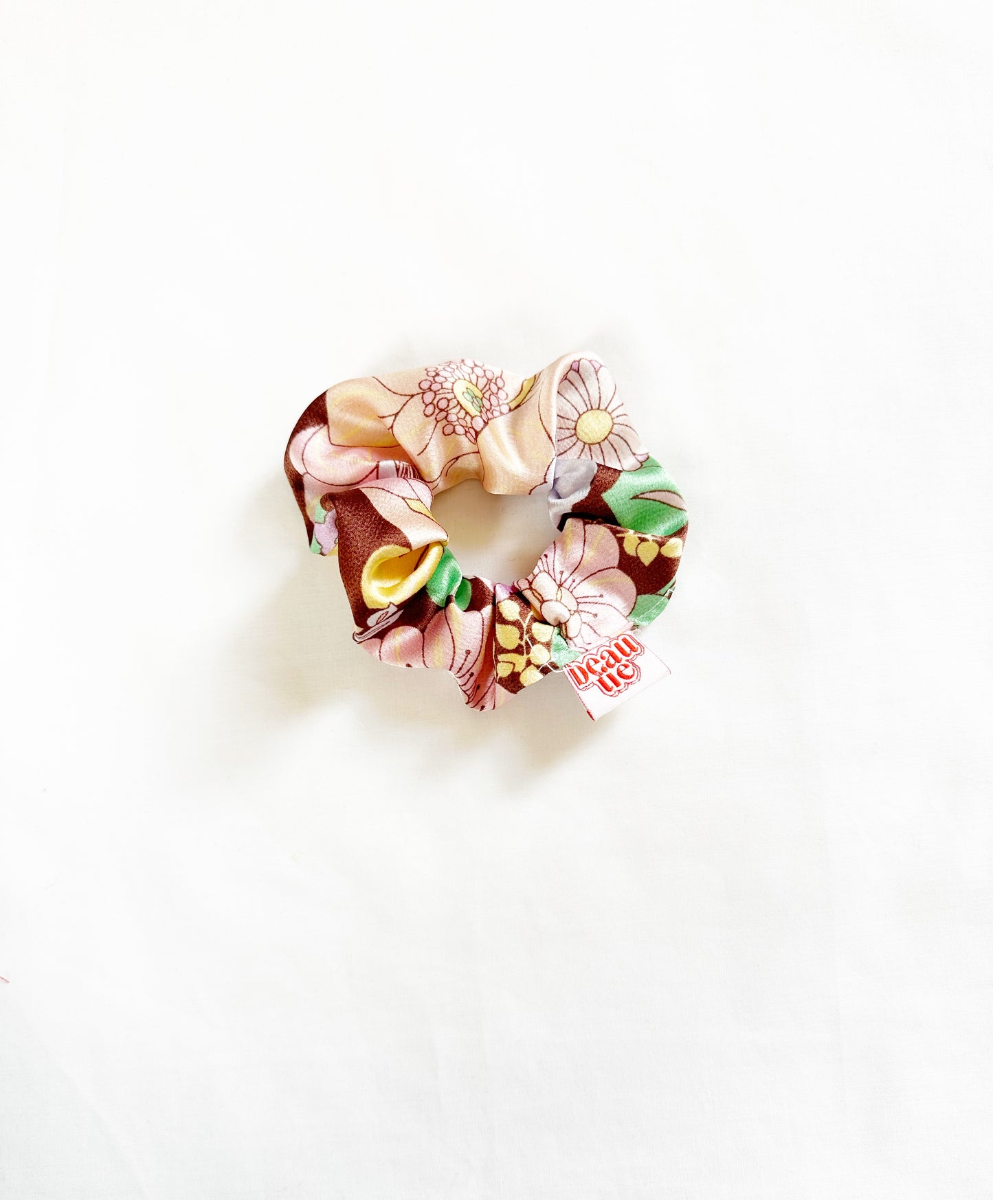 Mini scrunchie in silky floral