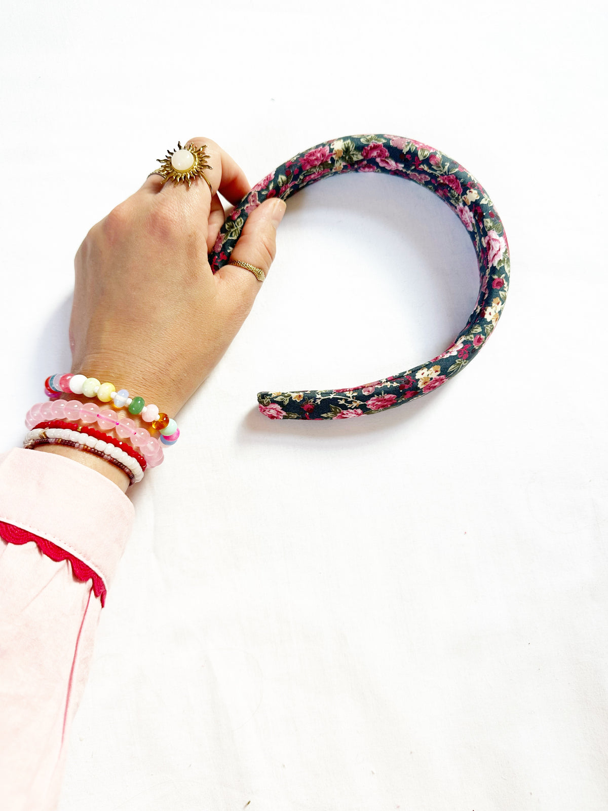 Classic Headband in ditsy rose
