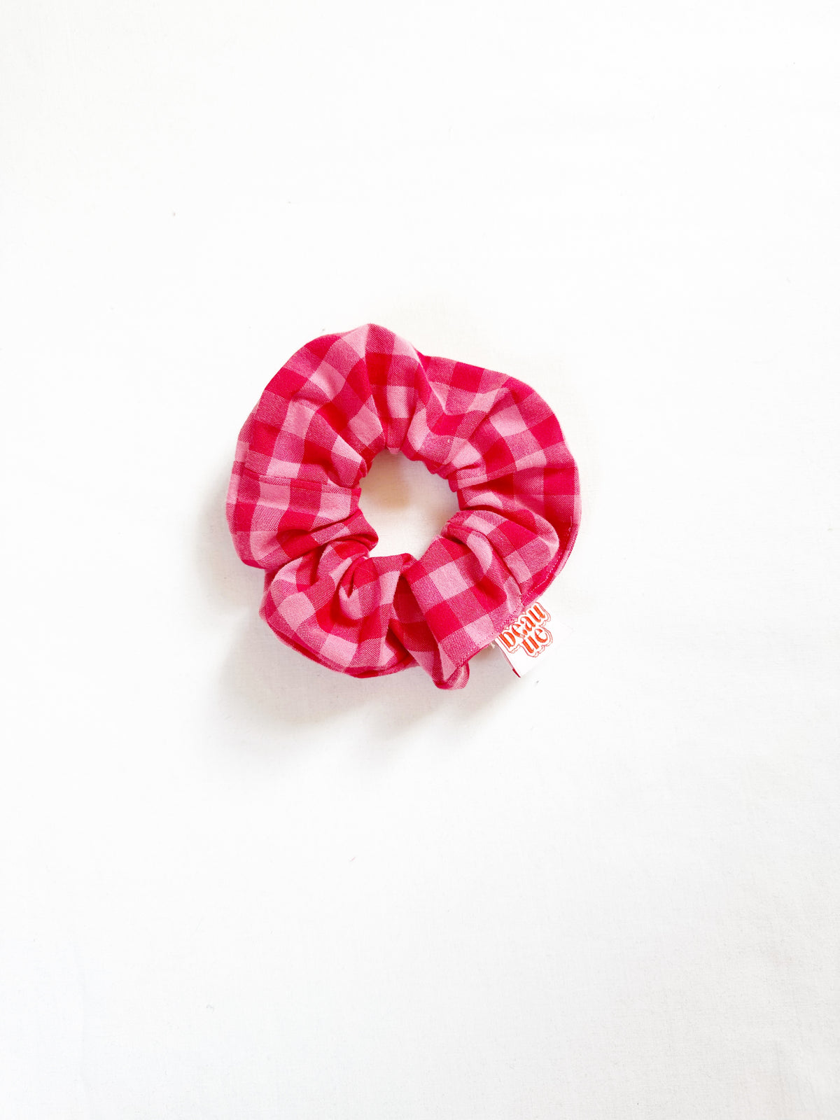 Mini scrunchie in pink gingham