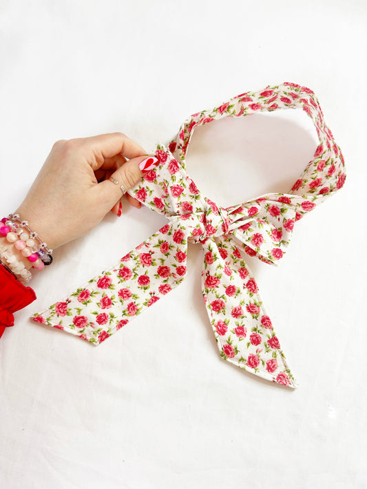 VersaTie hair & neck tie in pink rose