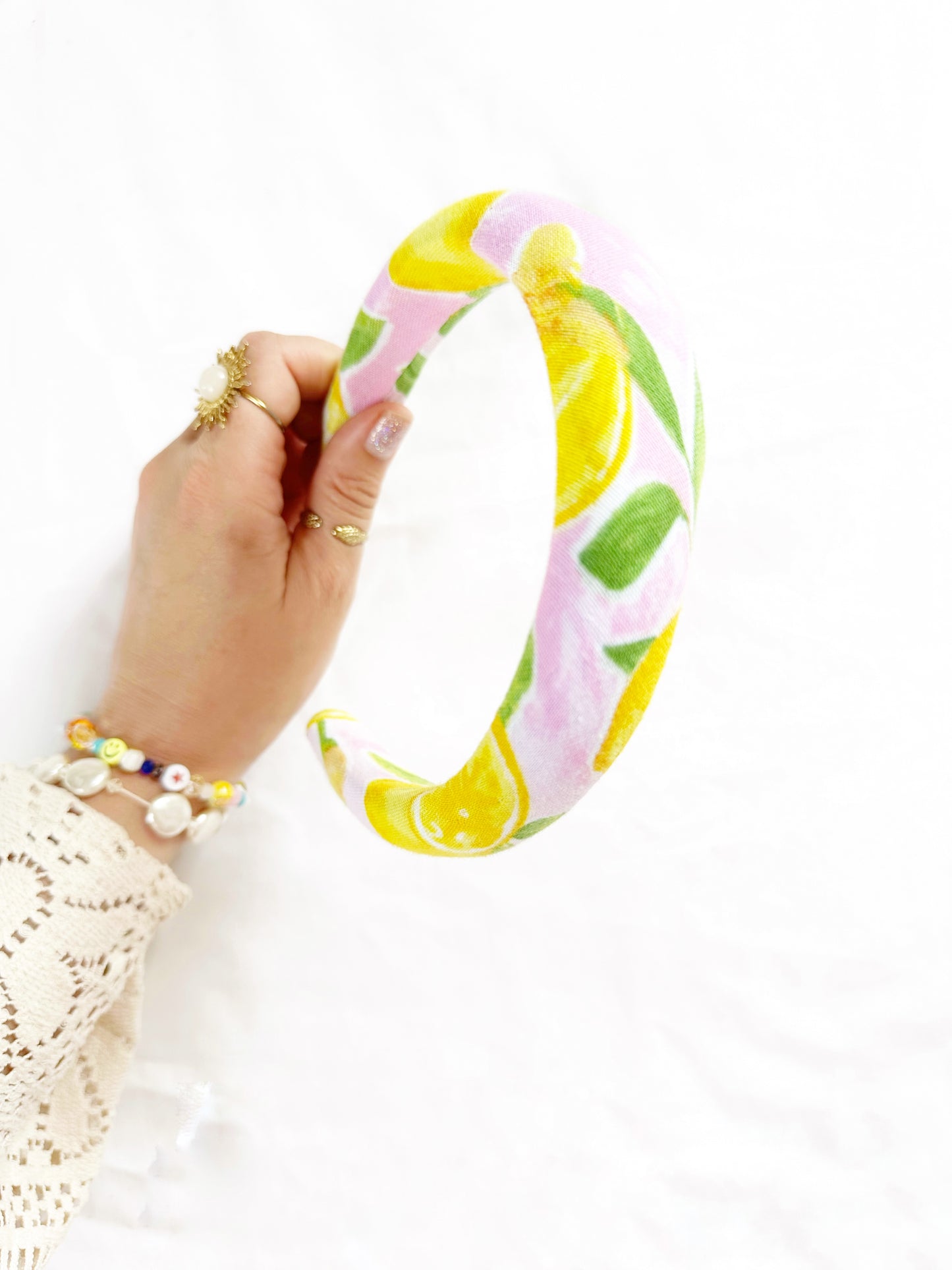 Classic Headband in lemon print