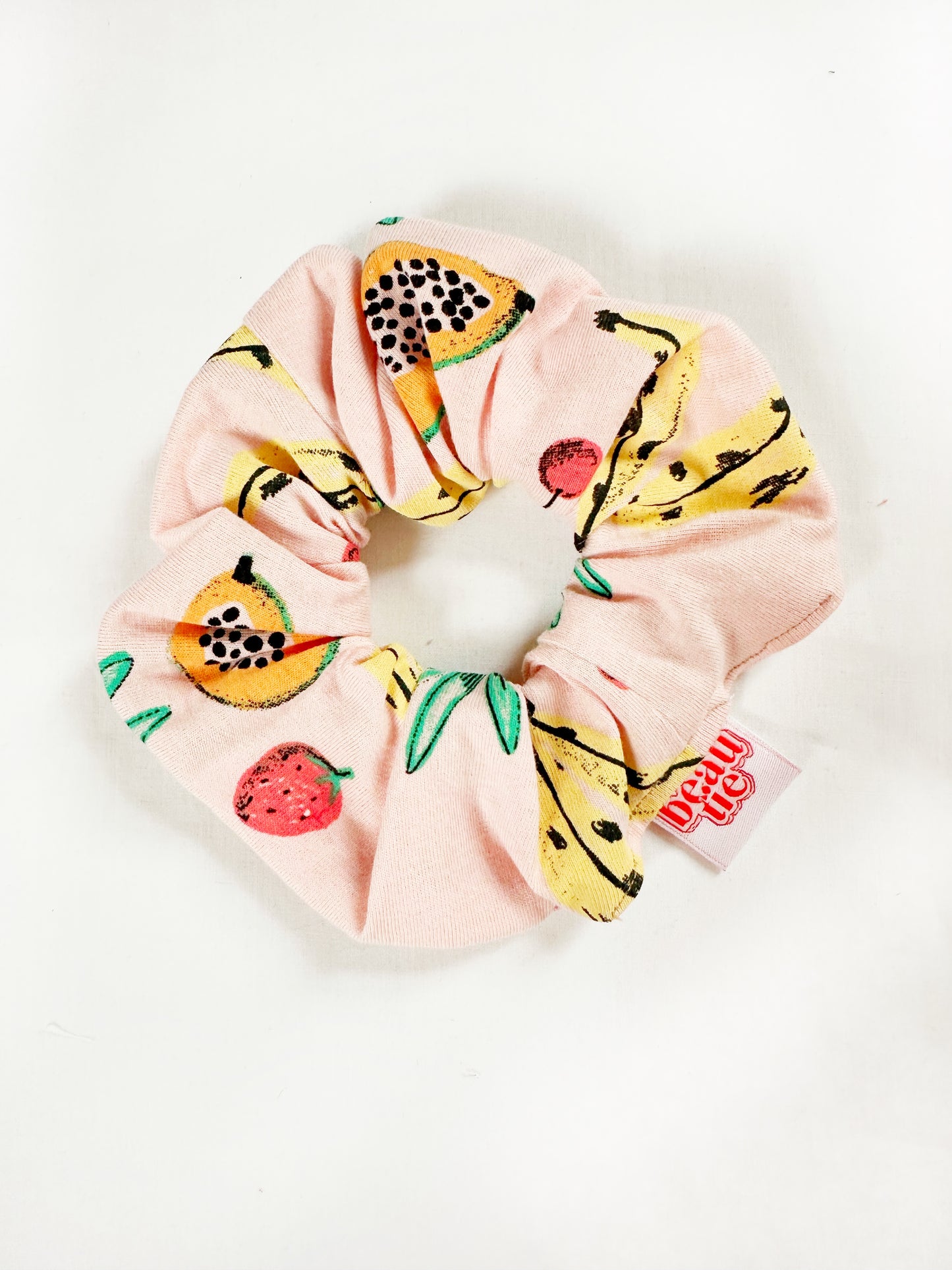 OG scrunchie in fruit salad