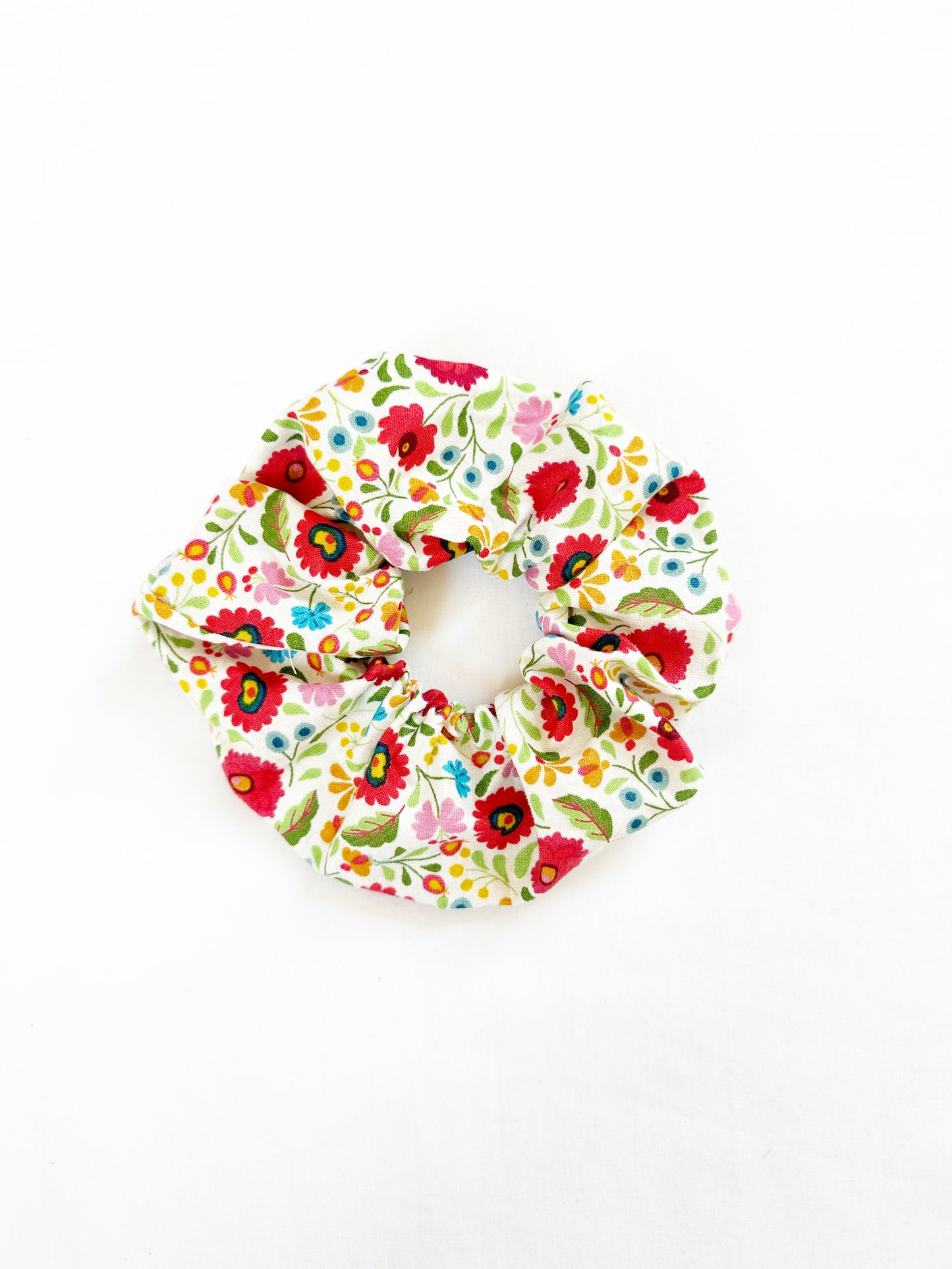 OG scrunchie in vibrant flower print