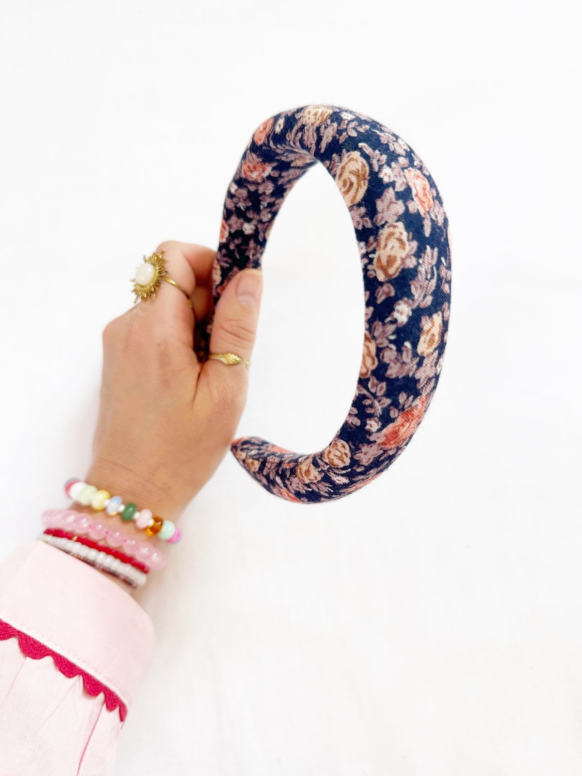 Classic Headband in vintage navy Autumn floral