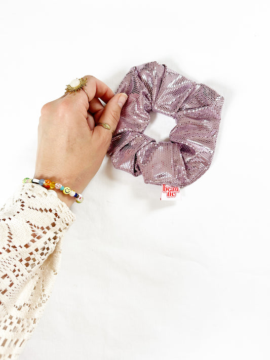 OG scrunchie in pink disco ball