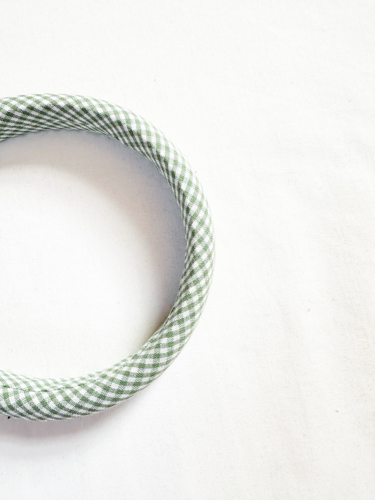 Classic Headband in green gingham