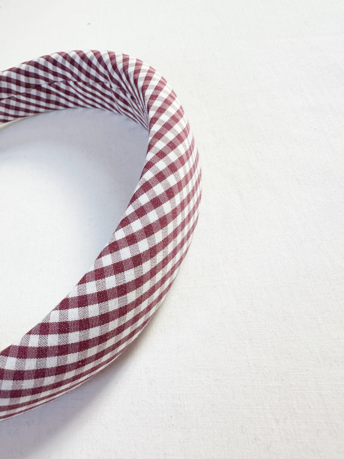 Classic Headband in burgundy gingham