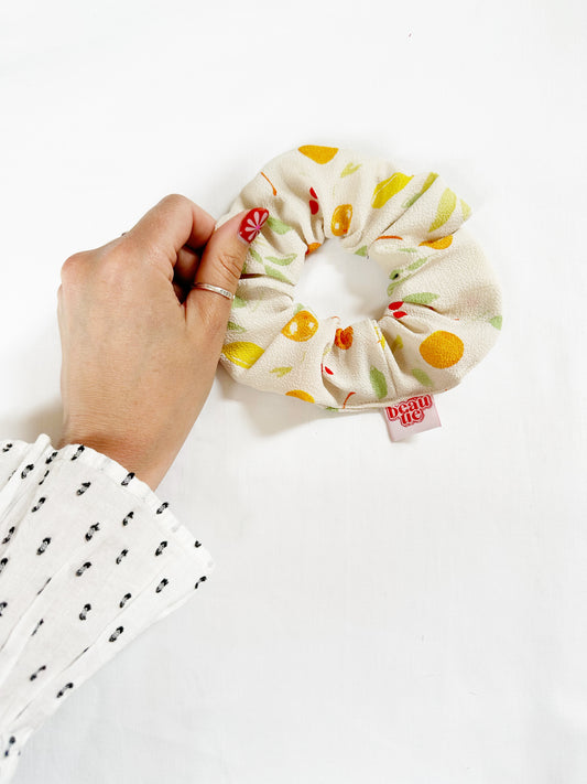 OG scrunchie in fruit print
