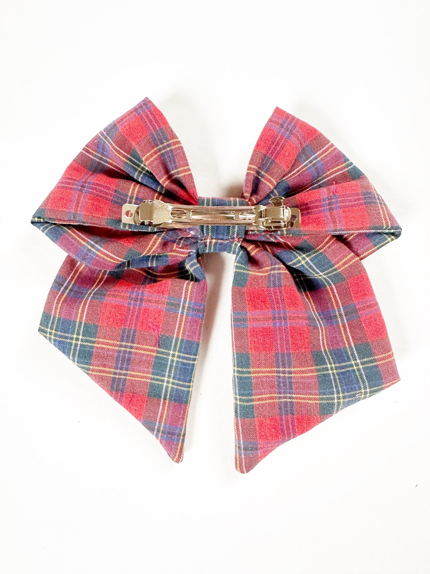 Beau hair bow in tartan