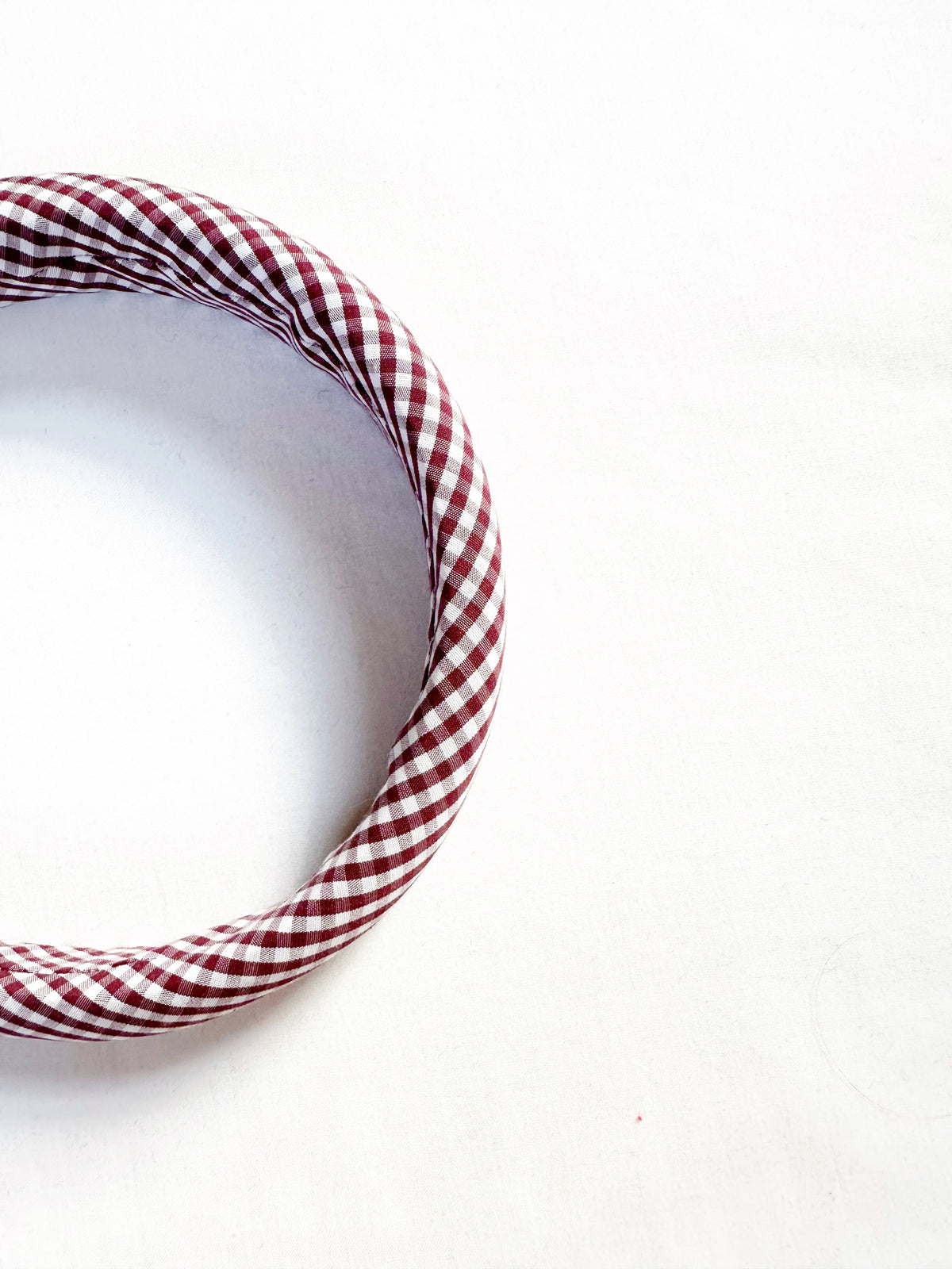 Classic Headband in burgundy gingham