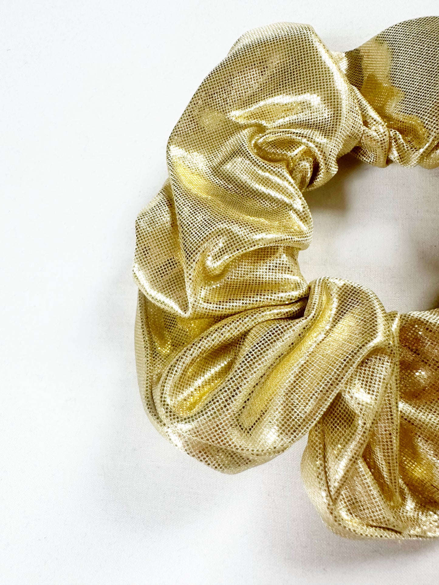 OG scrunchie in gold shimmer