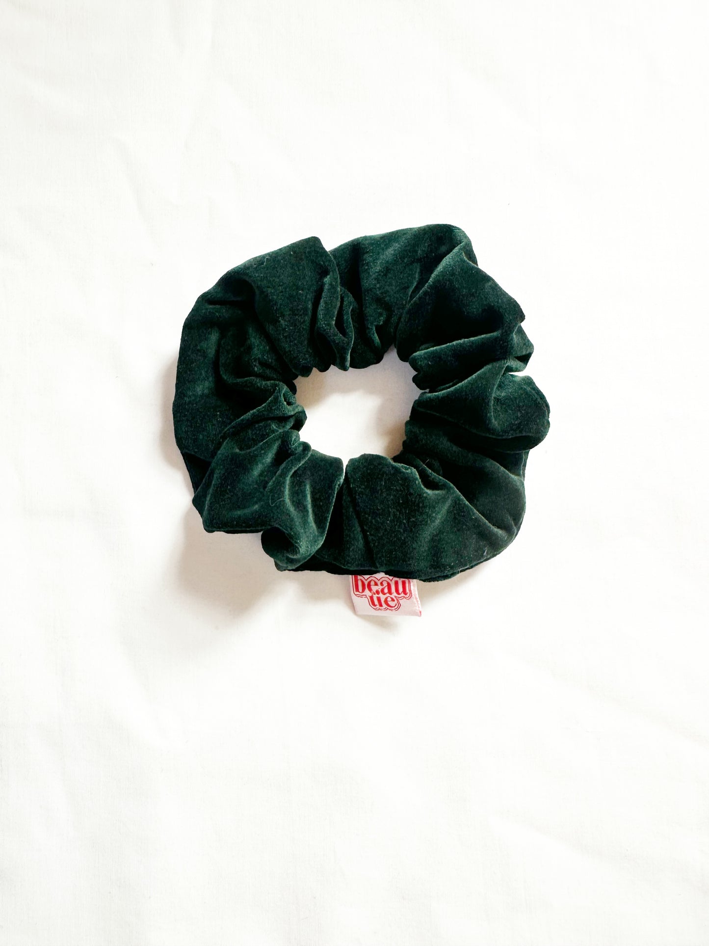 OG scrunchie in hunter velvet