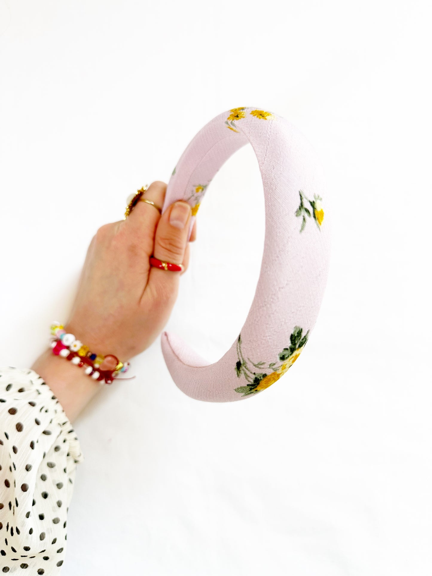 Classic Headband in pink yellow floral