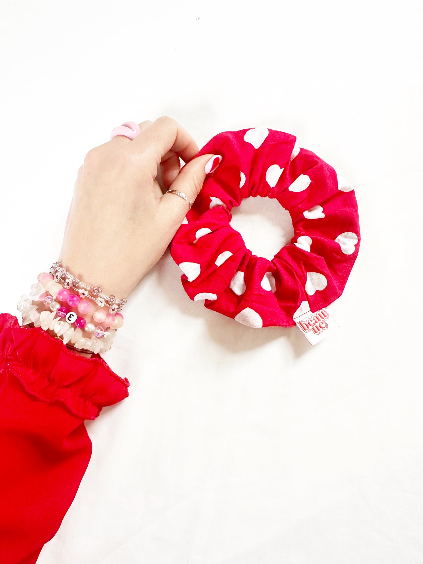 OG scrunchie in cotton heart