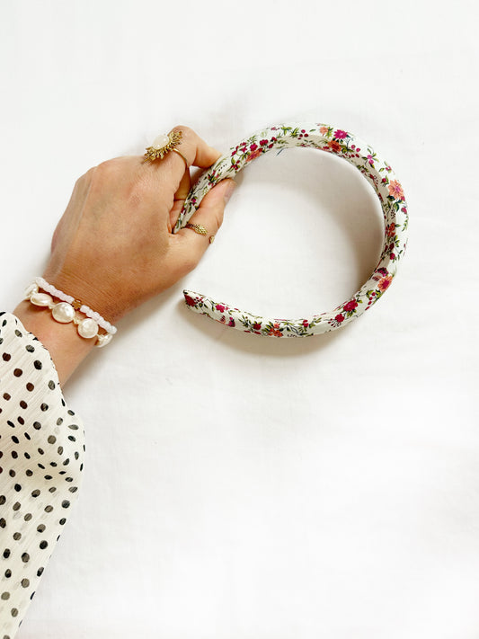 Liberty Classic Headband in pink and green floral